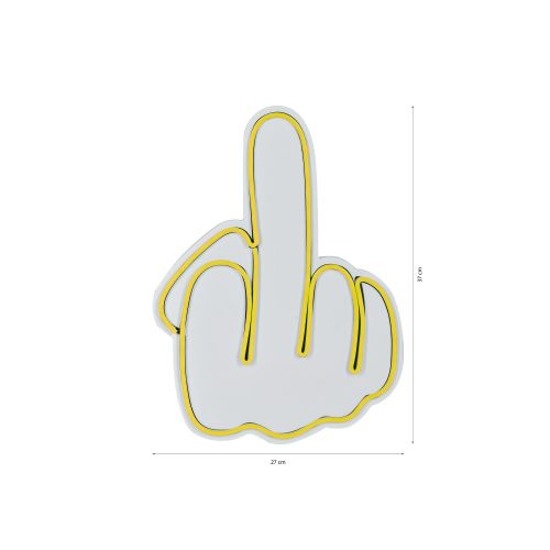 Wallity Ukrasna plastična LED rasvjeta, Middle Finger - Yellow slika 7