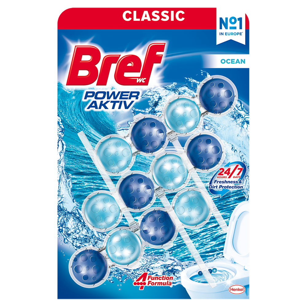 Bref Color Aktiv osvježivač WC šolje Ocean 3x50g slika 1