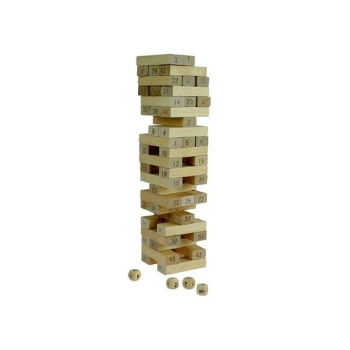 Društvena drvena igra Jenga s brojevima Wood Toys slika 4