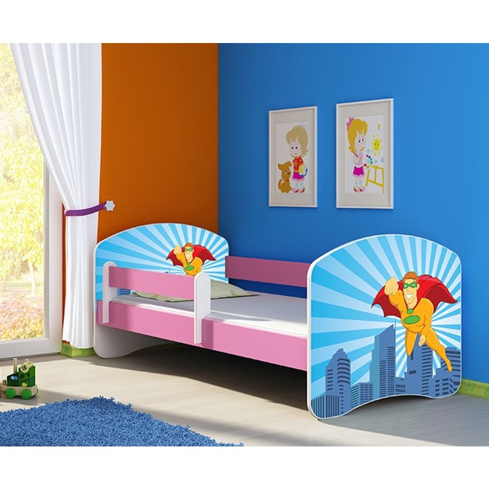 ACMA Dječiji krevet Acma II Pink - 140x70cm - Dezen 19 slika 1