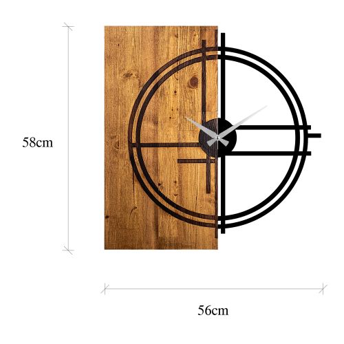 Wallity Ukrasni drveni zidni sat, Wooden Clock 38 slika 7