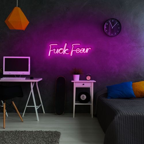 Wallity Ukrasna plastična LED rasvjeta, Fuck Fear - Pink slika 11