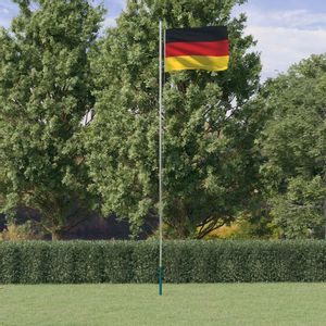 Njemačka zastava i jarbol 6,23 m aluminijska