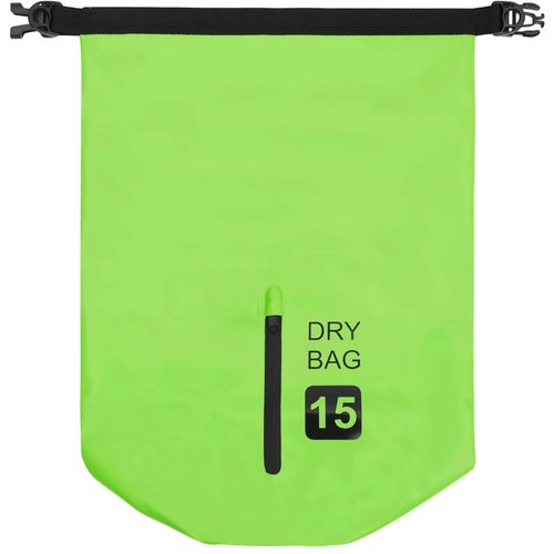 Suha torba s patentnim zatvaračem zelena 15 L PVC slika 3