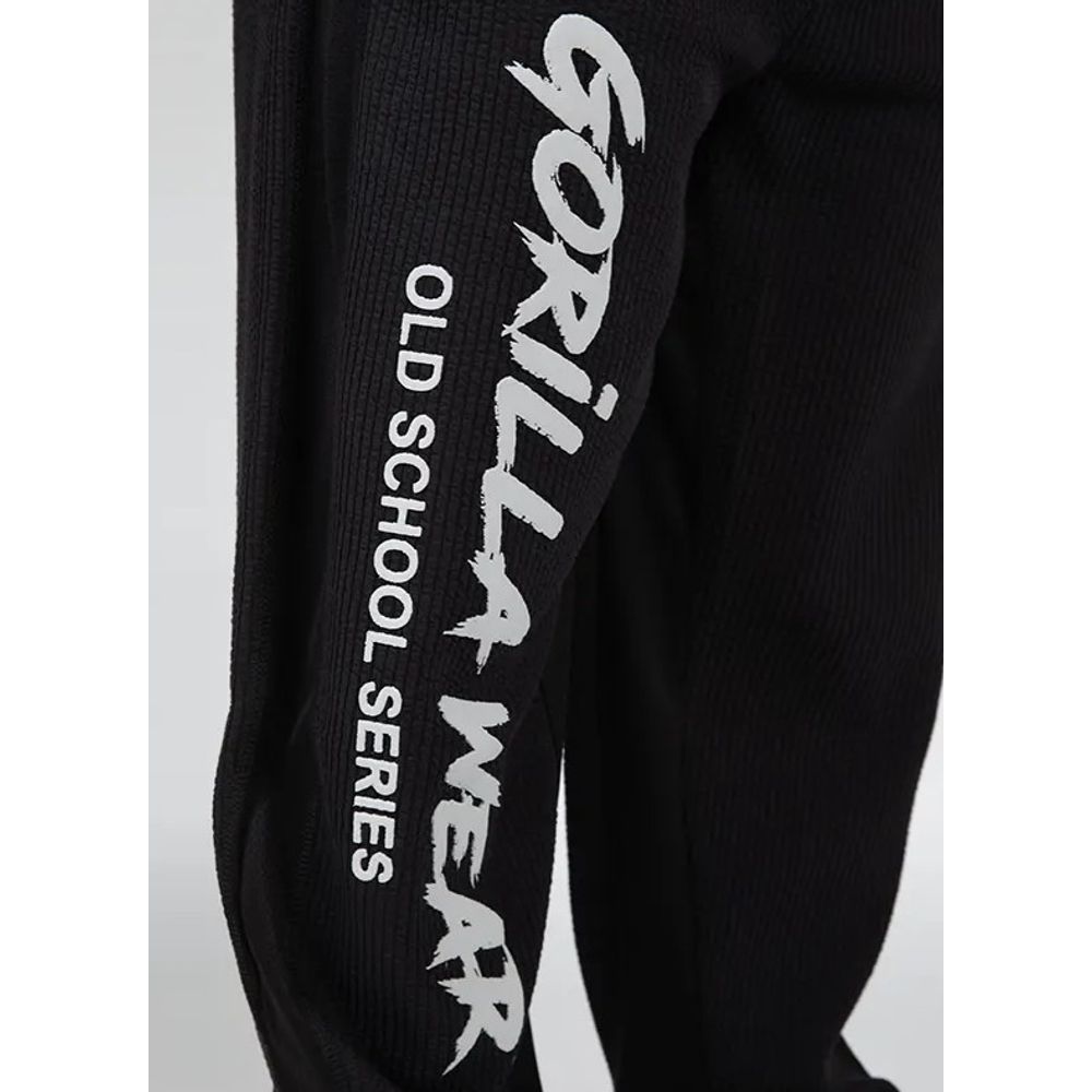 Gorilla Wear AUGUSTINE Old School Donji dio trenerke, Crni slika 4