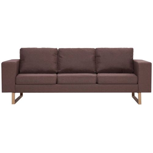 2-dijelni set sofa od tkanine smeđi slika 45