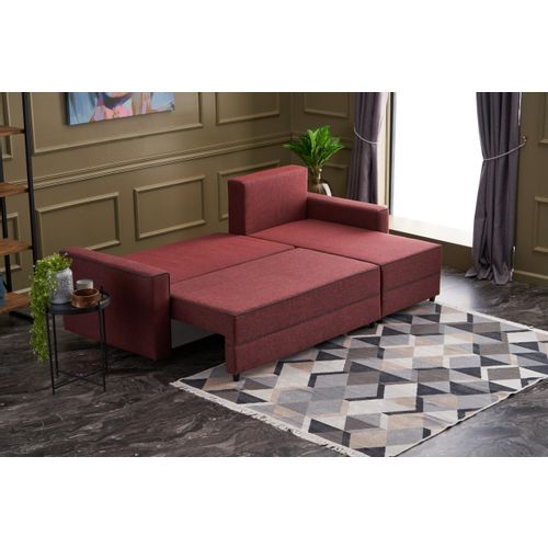 Atelier Del Sofa Kutna garnitura na razvlačenje, Bordo crvena, Ece Right - Claret Red slika 3