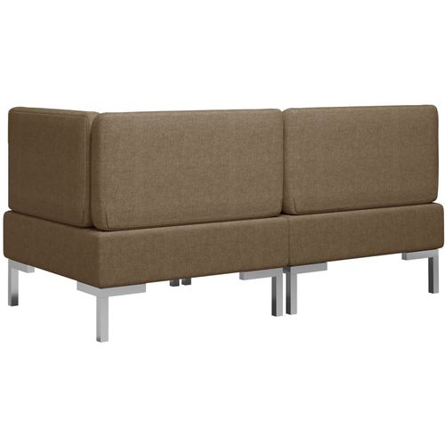 2-dijelni set sofa od tkanine smeđi slika 12