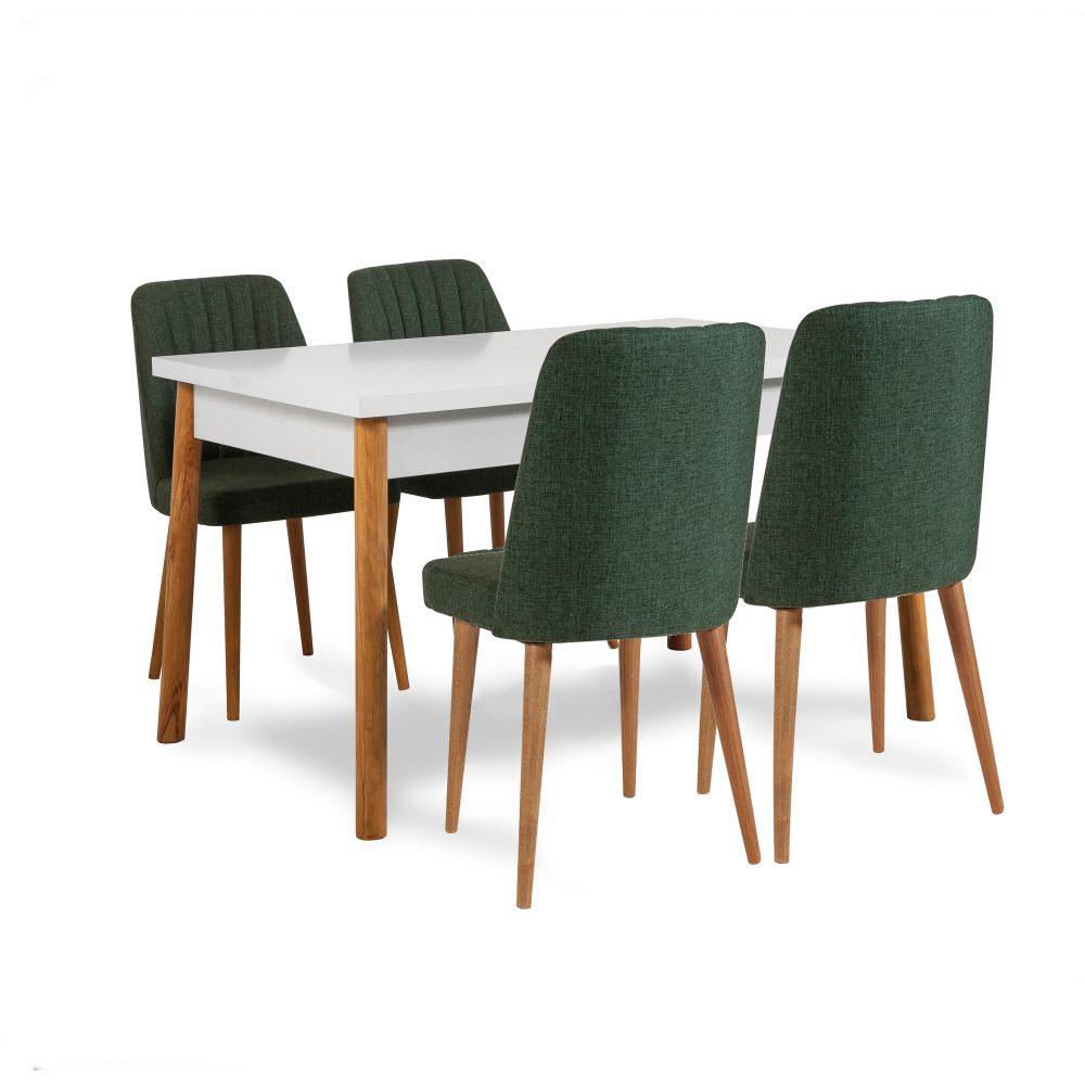 Costa White Atlantice-Zeleni Atlantski Bor Set Stola i Stolica (5 Komada) slika 2