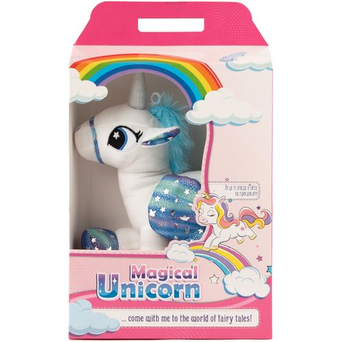 AMEK Plišana igračka Magical Unicorn - Jednorog sa pomičnim krilima 28cm  slika 2
