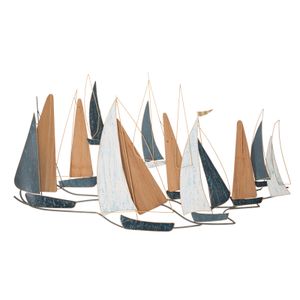 Mauro Ferretti Zidna dekoracija Dark Regata 132x3,8x76,8 cm