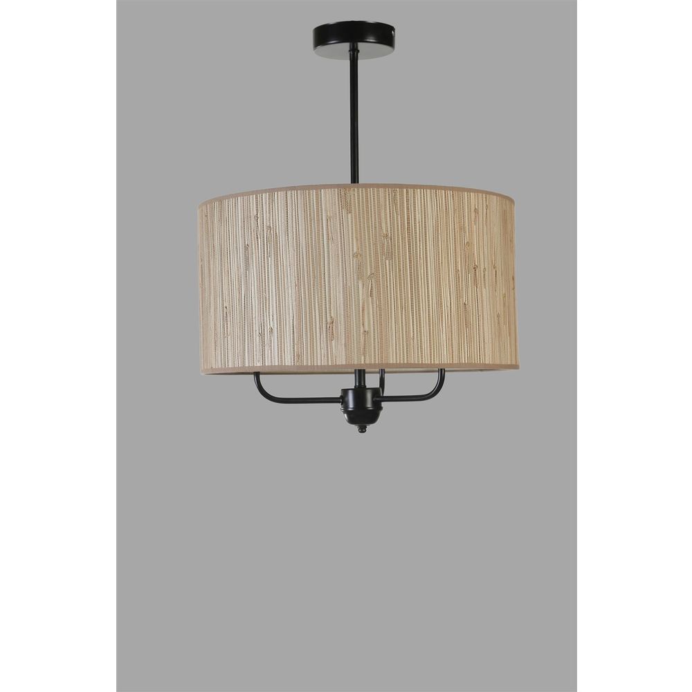 Bambu 09 Abajurlu 3 Lü Sarkıt Avize Oak Black slika 4