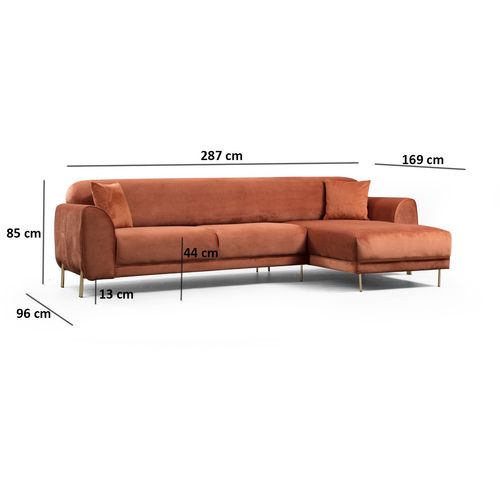 Atelier Del Sofa Kutna garnitura, IMAGE, desna, boja cimeta, Image Corner Right ( L3-Chl ) - Cinnamon slika 10