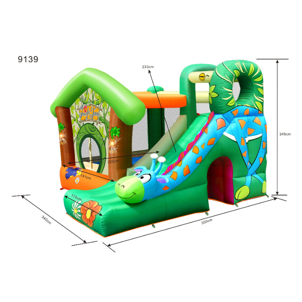 Happy Hop Igraonica na naduvavanje Giraffe Jungle Fun, 350x340x245cm  slika 8