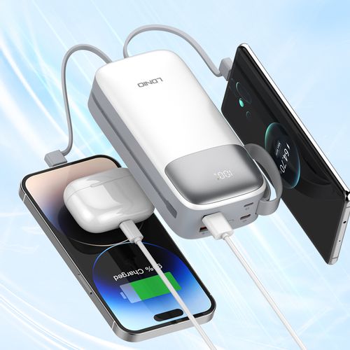 LDNIO POWER BANK 30000mAh 22,5W 5V 3A 2 PORT (2A) + 2 CABLE (1C1L) PQ30 slika 5