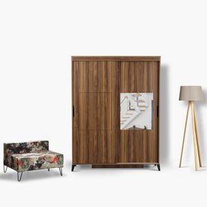 Woody Fashion Garderoba, Pasific Home Fuga - 130 Ceviz Dolap