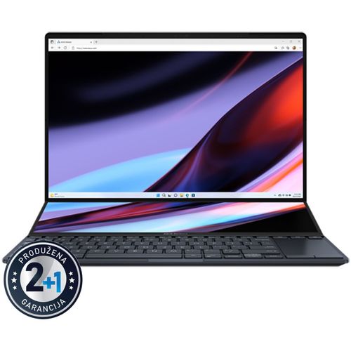 Asus ZenBook Pro 14 Duo OLED UX8402VV-OLED-P951X laptop Intel® 14-cores i9 13900H 14.5" WQXGA+ 32GB 2TB SSD GeForce RTX4060 Win11 Pro crni slika 1