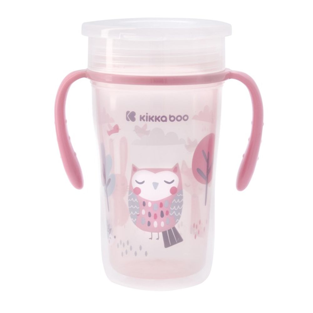 Kikka Boo Nepropusna čaša 360° 300ml, Pink slika 1