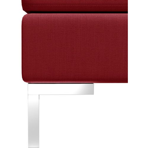 Modularna srednja sofa s jastukom od tkanine boja vina slika 11