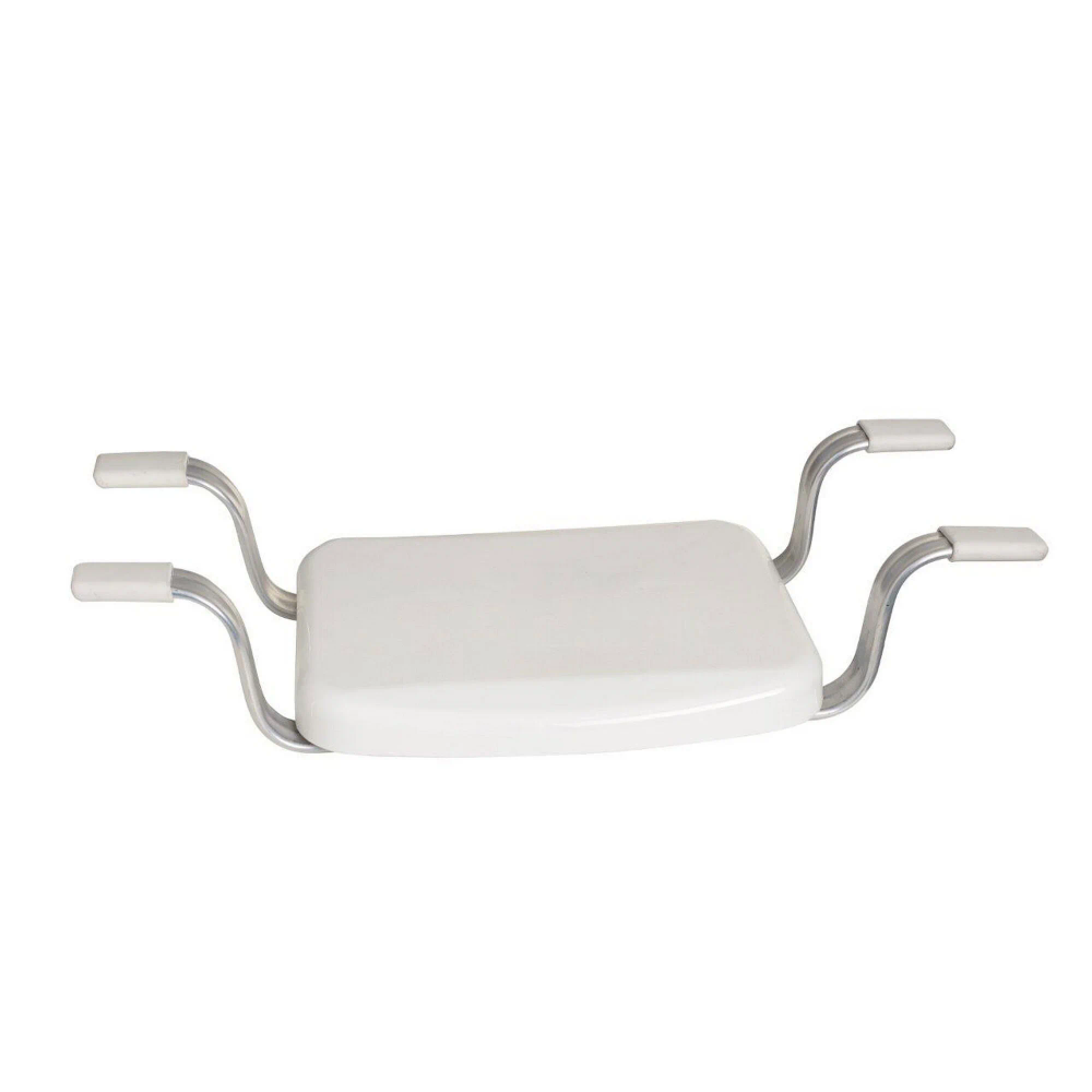 Sjedalica za kadu 34x75,5x15,5 cm - 42x34 cm, pp + aluminij, bijela slika 1