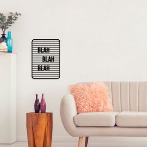 Blah Blah Blah Black Decorative Metal Wall Accessory