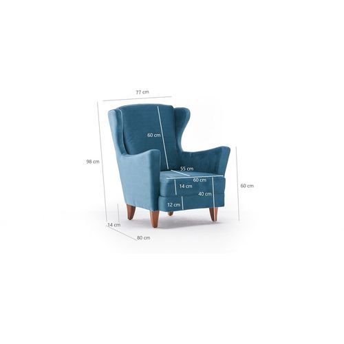 Lola Berjer - Turquoise Turquoise Wing Chair slika 6