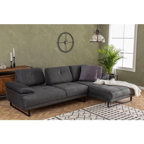 Atelier Del Sofa Kutna garnitura, Antracit, Mustang Small Right - Anthracite slika 4