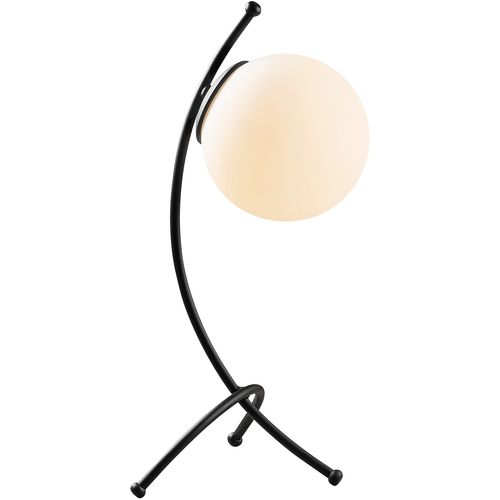 Opviq Stolna lampa YAY, crno- bijela, metal- staklo, 23 x 18 cm, visina 43 cm, promjer kugle 15 cm, duljina kabla 200 cm, E27 40 W, Yay - 5011 slika 2