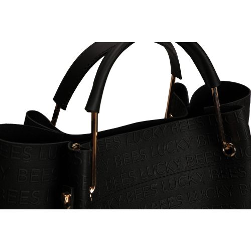 Lucky Bees Ženska torbica ABIGAIL crna veća, 275 - Leather Black slika 10