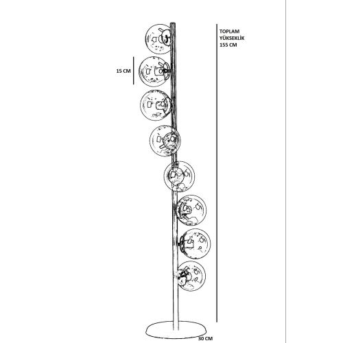 Simay 8729-1 Bela Podna Lampa slika 4