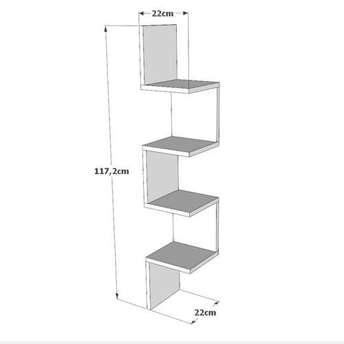 Hanah Home WL9-A Atlantic Pine Polica za zid slika 4