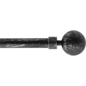 Luance set karniša, razvlačni, o16-19, 120-210 cm, basic - crna s uzorkom