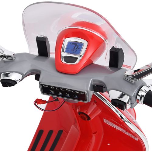 Električni motocikl igračka Vespa GTS300 crveni slika 14
