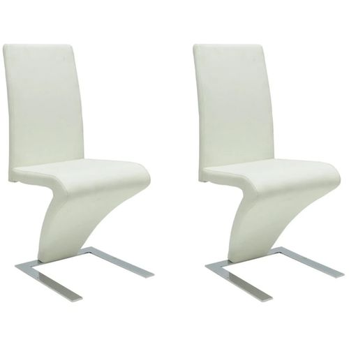 Blagovaonske stolice od umjetne kože 2 kom bijele slika 27