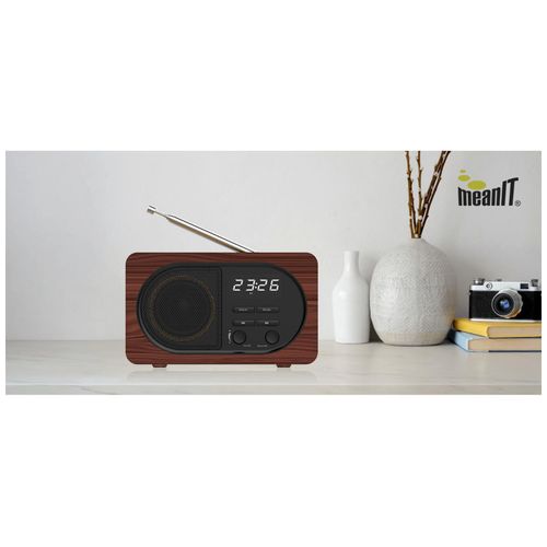 MeanIT Bežični zvučnik, Radio Alarm Sat, Bluetooth, 5W - B4 slika 5