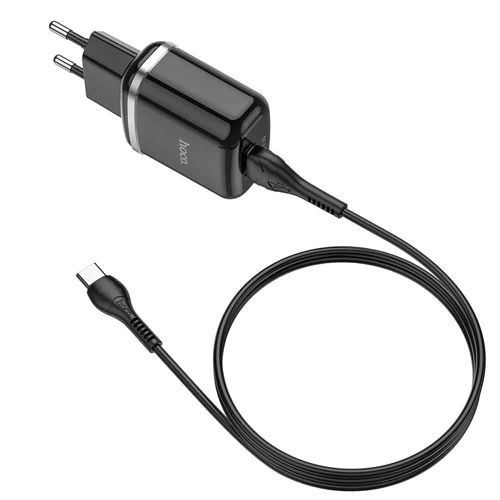 Hoco - Zidni punjač Special (N3) - USB-A 18W 3A s kabelom USB-A na USB Type-C 1m - crni slika 2