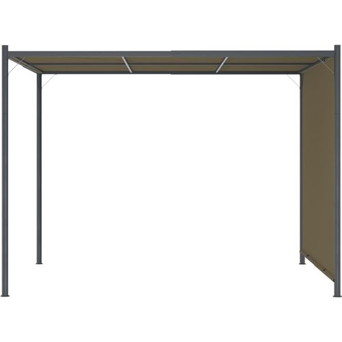 Vrtna pergola s pomičnim krovom 3 x 3 m smeđe-siva 180 g/m² slika 27