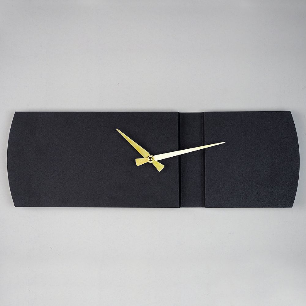 Zidni sat "Origami - APS097" crno-zlatni, metalni  slika 2