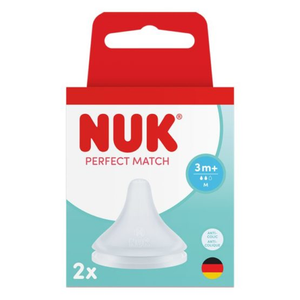 NUK Silikonske dude za flašicu Parfect Match (3m+), 2kom - M protok