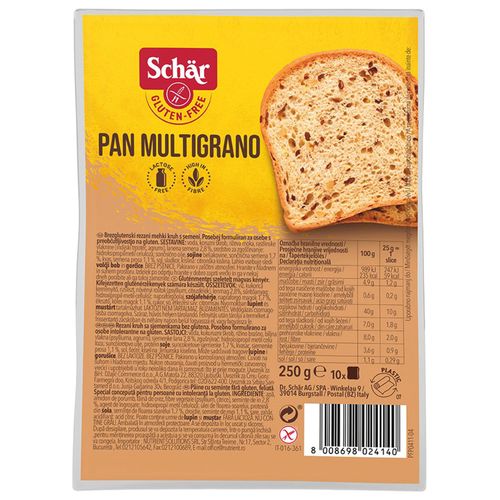 Dr. Schar bezglutenski kruh pan multigrano 250g slika 1