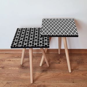 Nesting stolovi 2Shp403 - (2 komada) - boje: crna, bijela