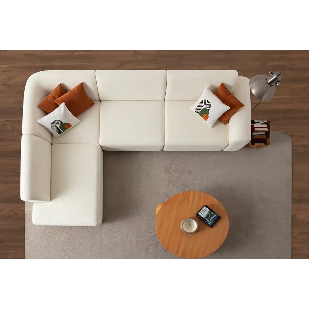 Ugaona Sofa S-Loft Left - bijela slika 5