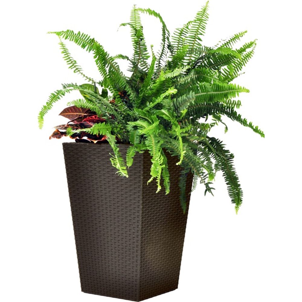 Keter Saksija smeda 38x38x57cm rattan slika 2