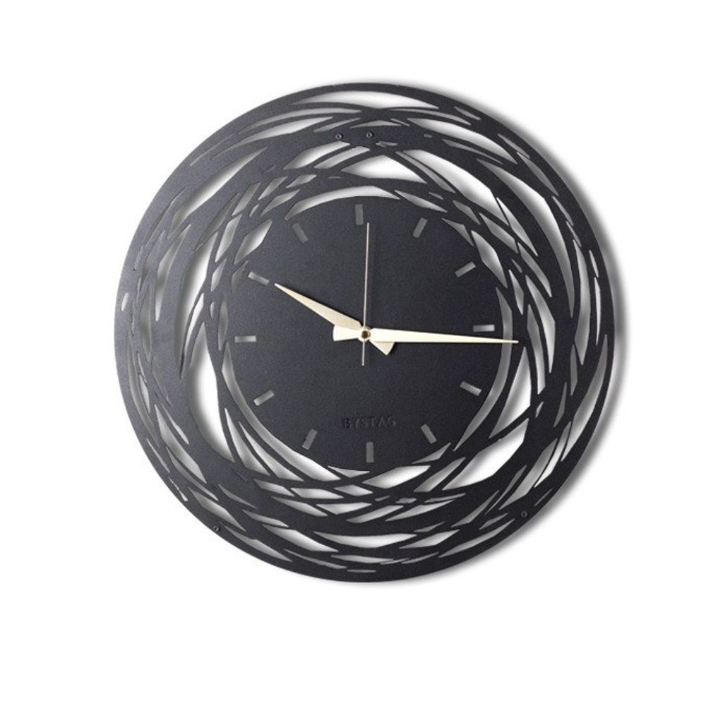 WATCH-043 Crni Dekorativni Metalni Zidni Sat slika 4