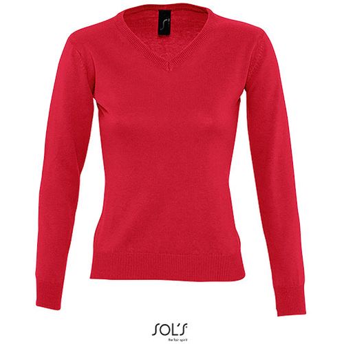 GALAXY WOMEN ženski džemper na V izrez - Crvena, L  slika 4