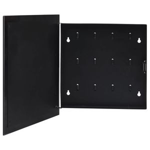 Kutija za ključeve s magnetnom pločom crna 35 x 35 x 5,5 cm
