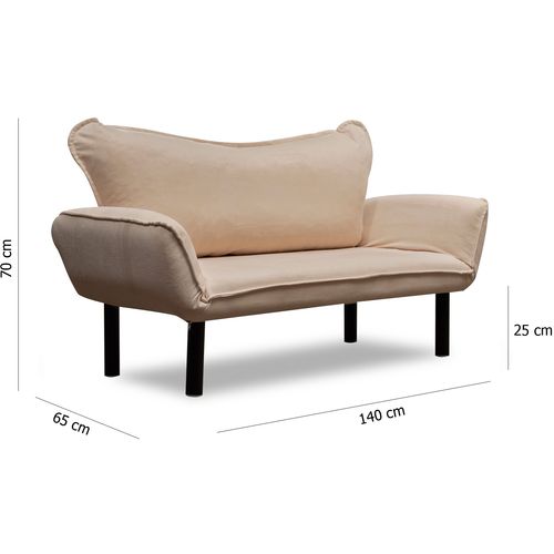 Atelier Del Sofa Chatto - Cream Cream 2-Seat Sofa-Bed slika 7