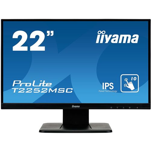 IIYAMA Monitor Prolite, 21,5" OGS-PCAP 10P Touch Screen, 1920x1080, IPS-slim panel design, VGA, HDMI, DisplayPort, 250cd/m² (with touch), 1000:1 Static Contrast, 7ms slika 1