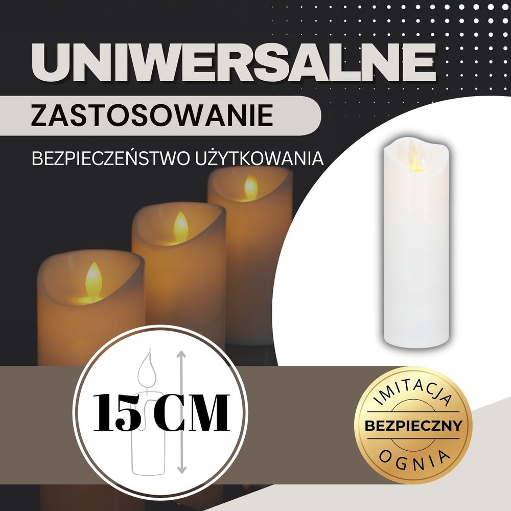Ha7555 led svijeća 15 x 5 cm slika 1