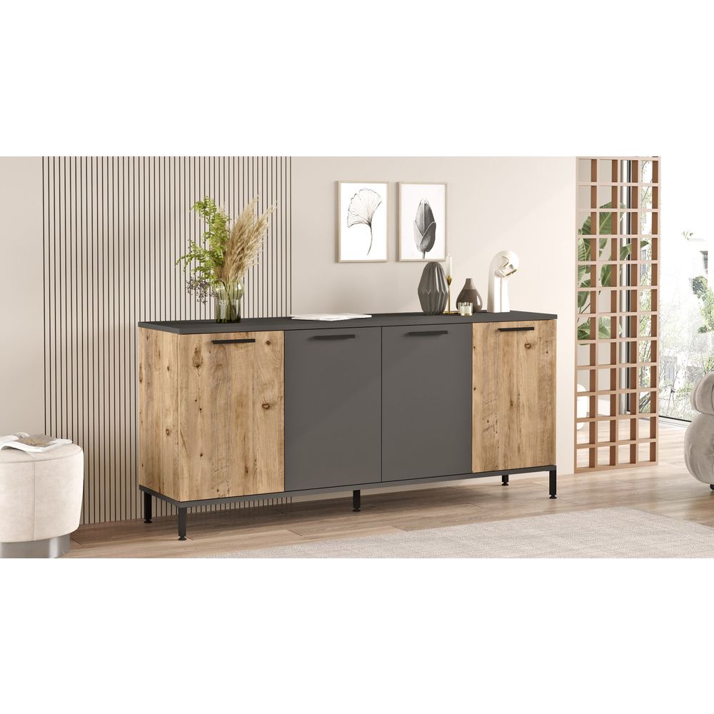 Rl4-Aa Atlantic Pine Anthracite Konsole slika 3
